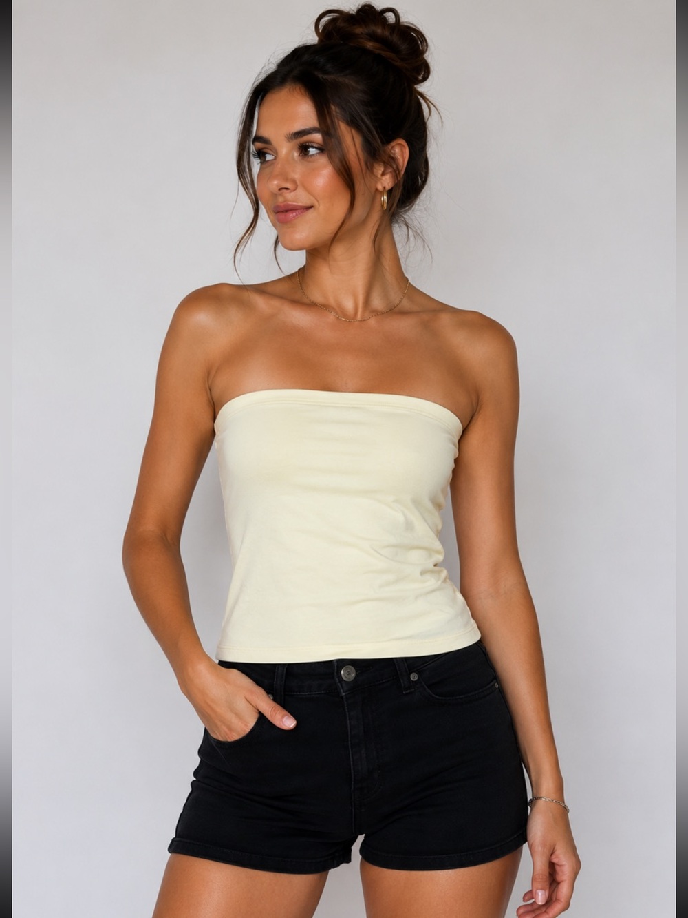 NWT Pink‎ Rose Women's Yellow Crop-top - Size S